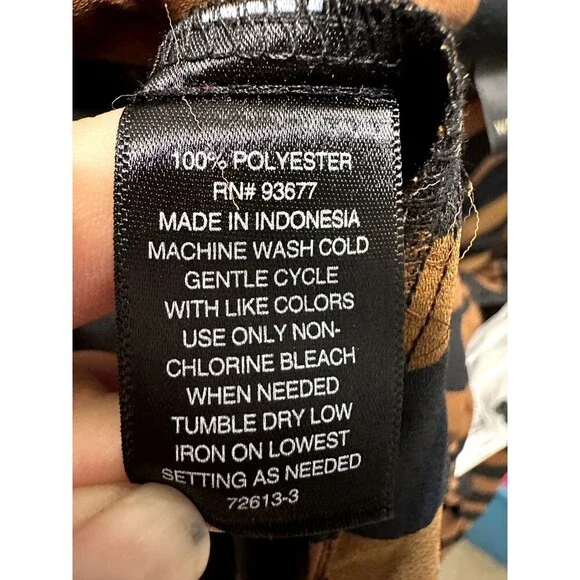 Worthington Womans Animal Print Top Size XL Old Money Corporate Preppy Boho - Picture 4 of 12